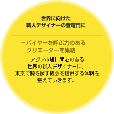 世界に向けた新人デザイナーの登竜門に