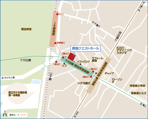 原宿クエストホール周辺地図